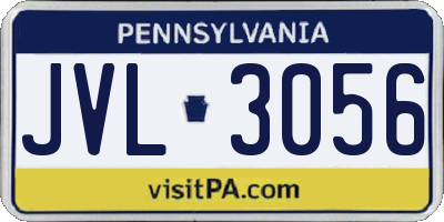 PA license plate JVL3056