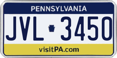 PA license plate JVL3450