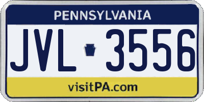 PA license plate JVL3556