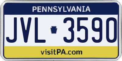 PA license plate JVL3590