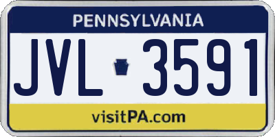 PA license plate JVL3591