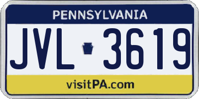 PA license plate JVL3619