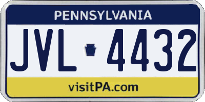 PA license plate JVL4432