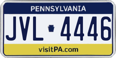 PA license plate JVL4446