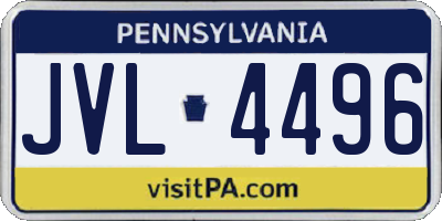 PA license plate JVL4496