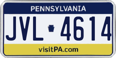 PA license plate JVL4614