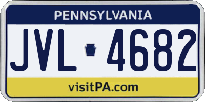 PA license plate JVL4682