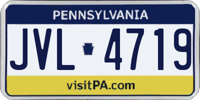 PA license plate JVL4719
