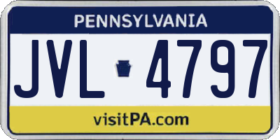 PA license plate JVL4797
