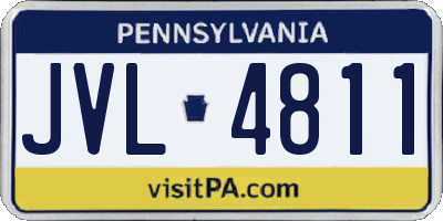 PA license plate JVL4811
