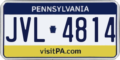 PA license plate JVL4814