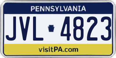 PA license plate JVL4823