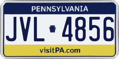 PA license plate JVL4856