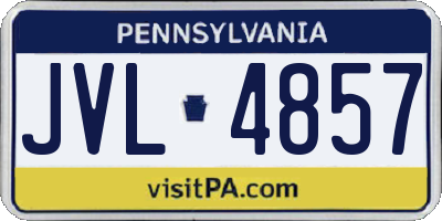 PA license plate JVL4857