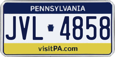 PA license plate JVL4858