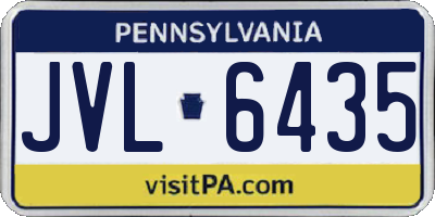 PA license plate JVL6435