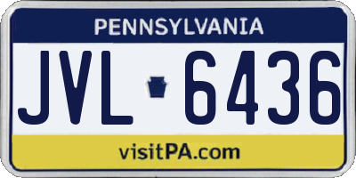 PA license plate JVL6436