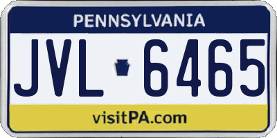 PA license plate JVL6465