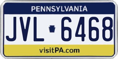 PA license plate JVL6468
