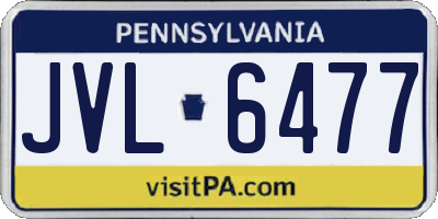 PA license plate JVL6477