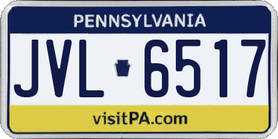 PA license plate JVL6517