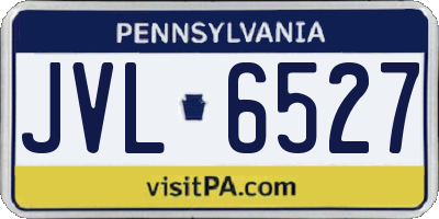 PA license plate JVL6527