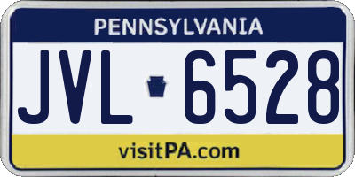 PA license plate JVL6528