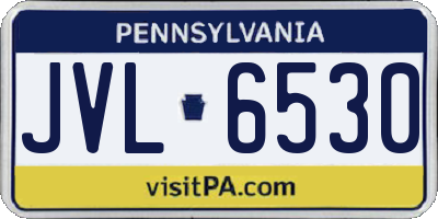 PA license plate JVL6530