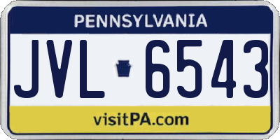 PA license plate JVL6543