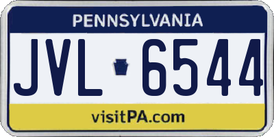 PA license plate JVL6544