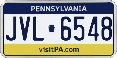 PA license plate JVL6548