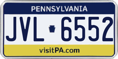 PA license plate JVL6552
