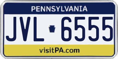 PA license plate JVL6555