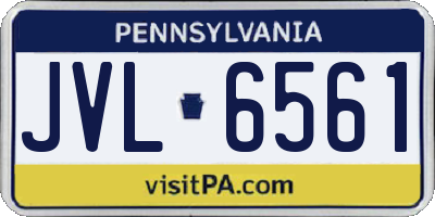PA license plate JVL6561