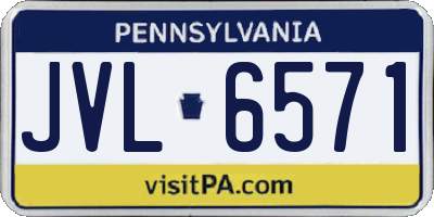 PA license plate JVL6571