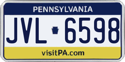 PA license plate JVL6598