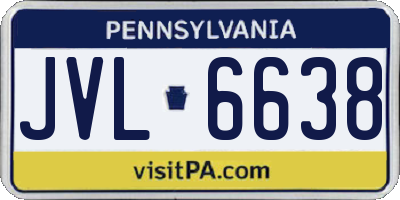PA license plate JVL6638