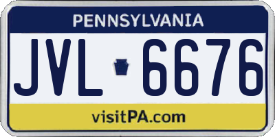 PA license plate JVL6676