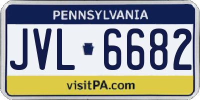 PA license plate JVL6682