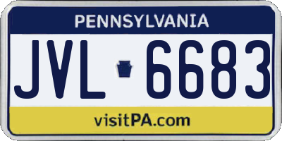 PA license plate JVL6683