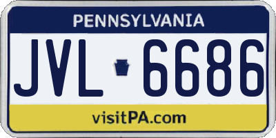 PA license plate JVL6686