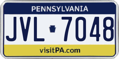 PA license plate JVL7048