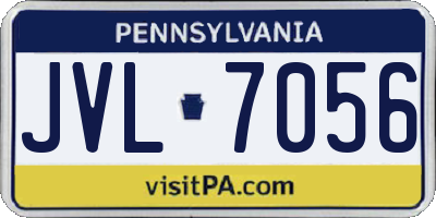 PA license plate JVL7056