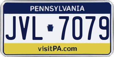 PA license plate JVL7079