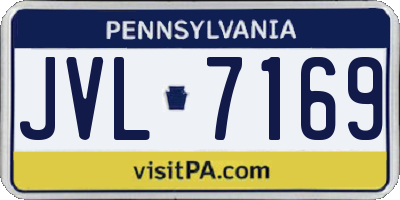 PA license plate JVL7169