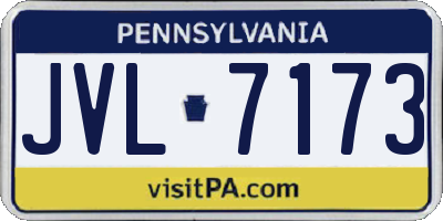 PA license plate JVL7173