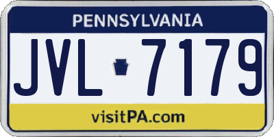 PA license plate JVL7179