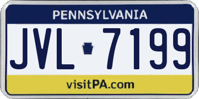 PA license plate JVL7199