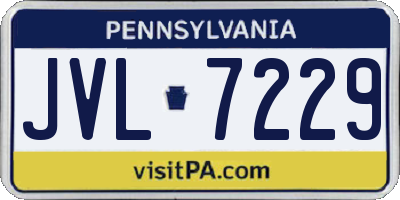 PA license plate JVL7229