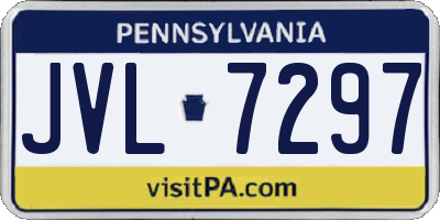 PA license plate JVL7297